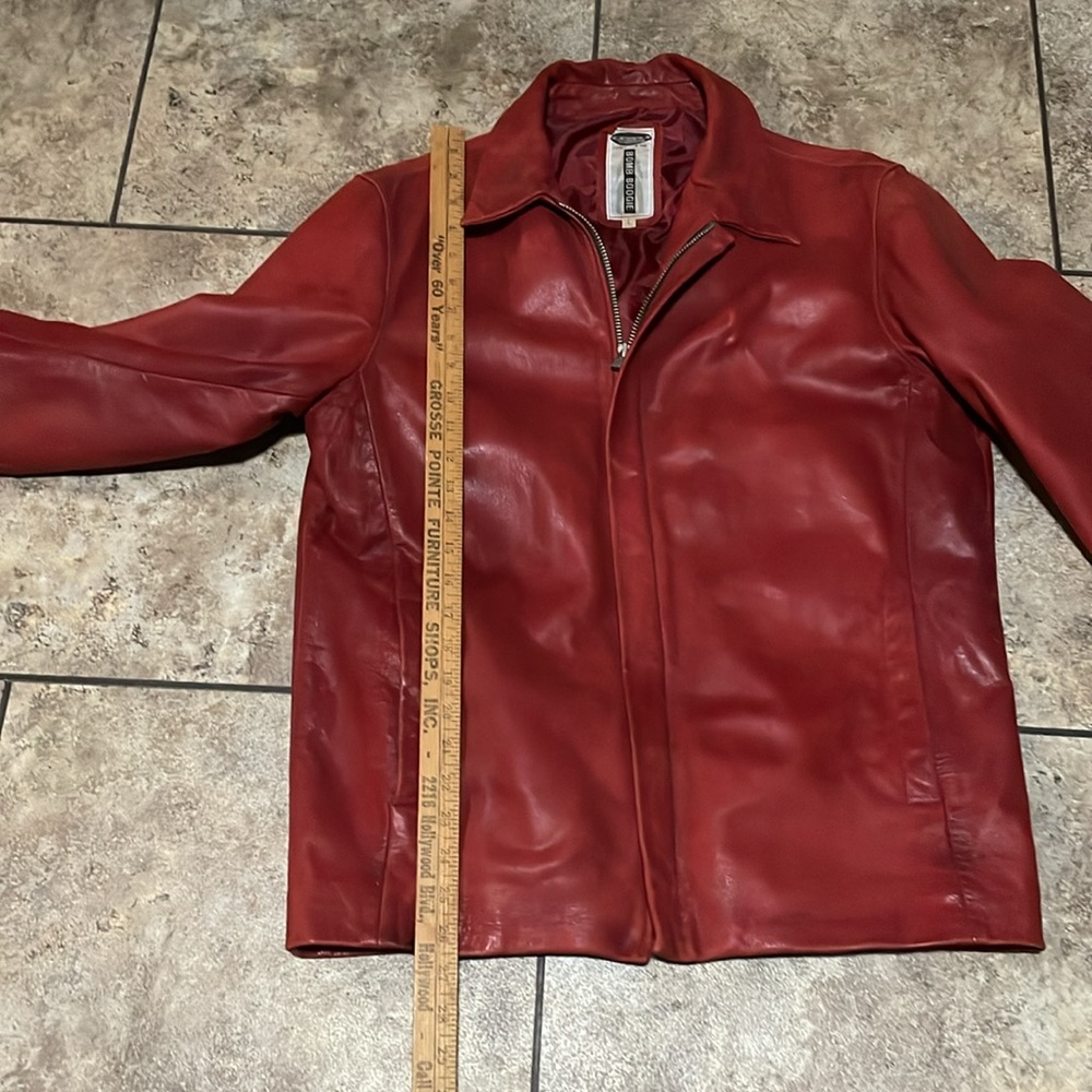 Vintage Bomb Boogie Fight Club Leather Jacket Size Large - Picture 4 of 16